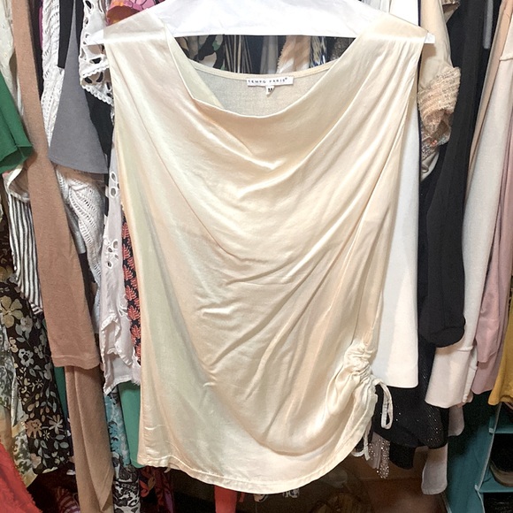 Cream colored top silk front cotton back - Picture 1 of 3
